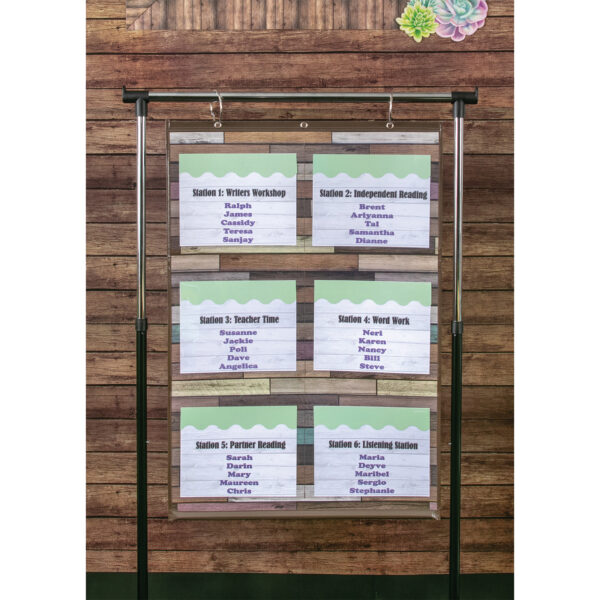 Reclaimed Wood Design Large 6 Pocket Chart, 26" x 38"