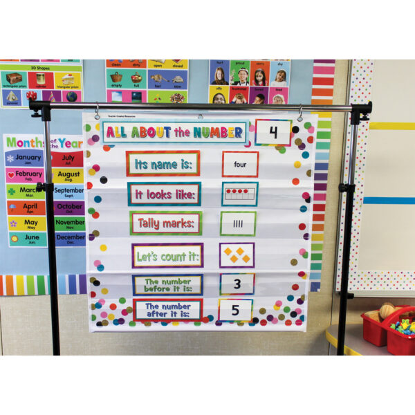 Confetti 7 Pocket Chart, 28" x 28"