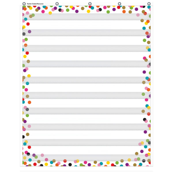 Confetti 10 Pocket Chart, 34" x 44"