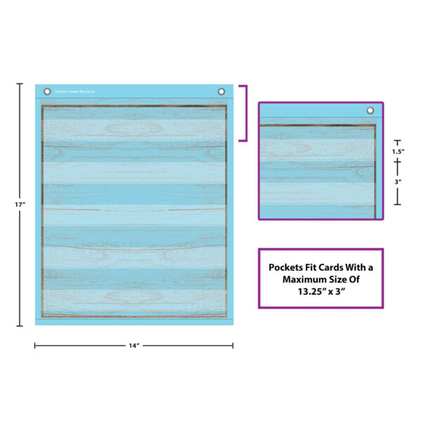 Painted Wood Design Magnetic Mini Pocket Charts, 14" x 17"