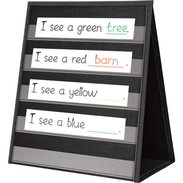 Black Desktop Pocket Chart, 15-1-2" x 12", Pack of 2