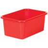 Red Small Plastic Storage Bin, Pack of 6