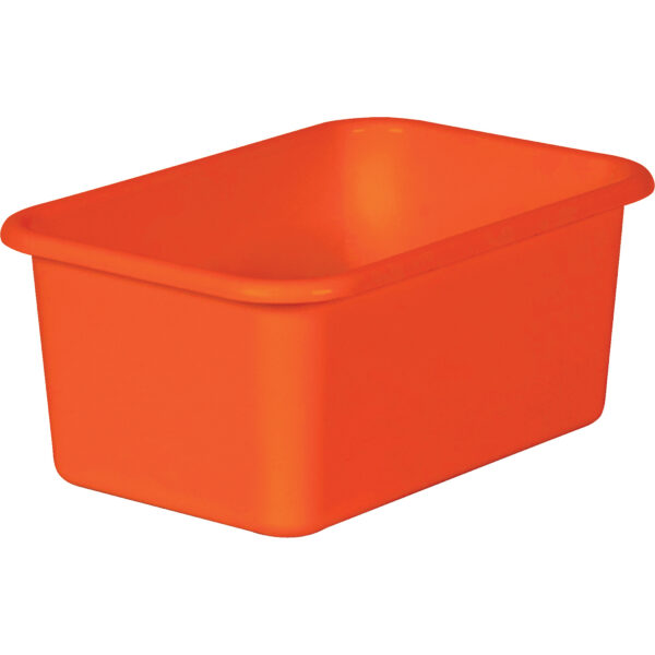Orange Small Plastic Storage Bin, Pack of 6