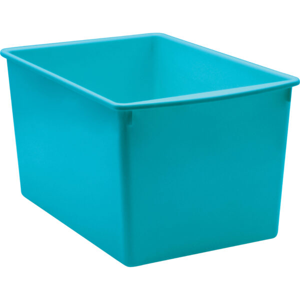 Teal Plastic Multi-Purpose Bin Plastic Multi-Purpose Bin, Teal, Pack of 6