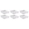 Large Plastic Letter Tray, Clear, Pack of 6