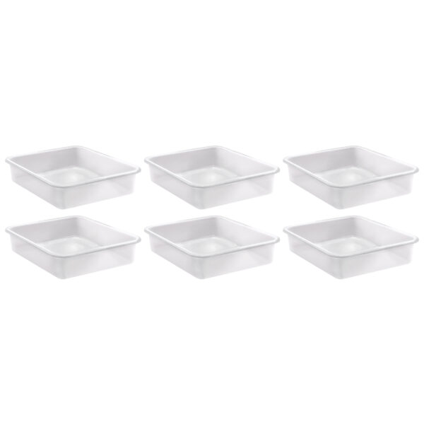 Large Plastic Letter Tray, Clear, Pack of 6