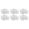 Plastic Storage Caddy, Clear, Pack of 6