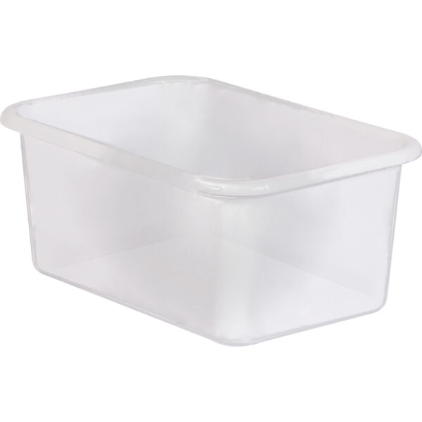 Small Plastic Storage Bin, Clear, Pack of 6