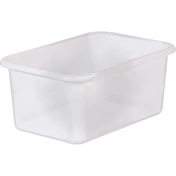 Small Plastic Storage Bin, Clear, Pack of 6