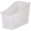 Plastic Book Bin, Clear, Pack of 6