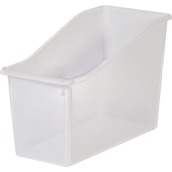 Plastic Book Bin, Clear, Pack of 6
