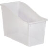 Plastic Book Bin, Clear, Pack of 6