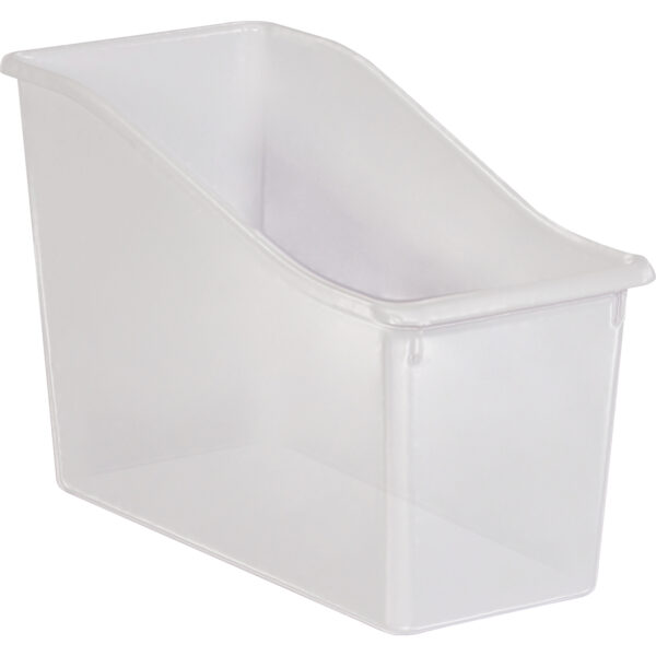 Plastic Book Bin, Clear, Pack of 6