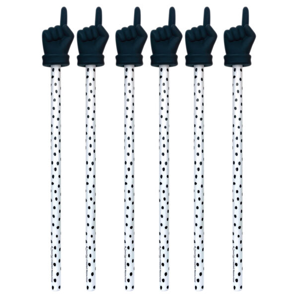 Black Painted Dots Hand Pointer Black Painted Dots Hand Pointer, Pack of 6