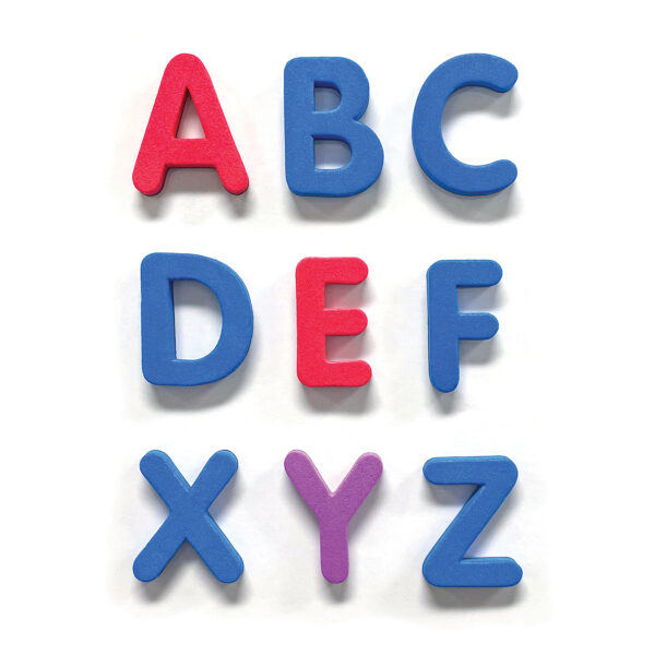 Magnetic Foam: Small Uppercase Letters, 55 Per Pack, 5 Packs