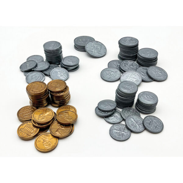 Play Money: Assorted Coins, Pack of 6