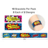 Superhero Super Student Slap Bracelets, 10 Per Pack, 6 Packs