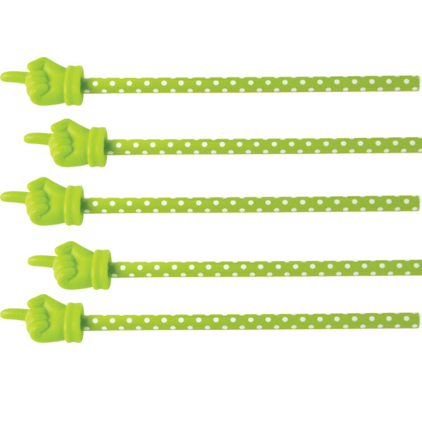 ERSTCR20679-5.jpg Lime Polka Dots Hand Pointer, Pack of 5