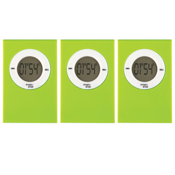 ERSTCR20718-3.jpg Magnetic Digital Timer, Lime, Pack of 3