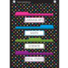 Chalkboard Brights 10 Pocket File Storage Pocket Chart