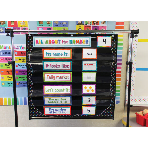 Chalkboard Brights 7 Pocket Chart (28" x 28")