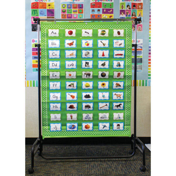 Lime Polka Dots 10 Pocket Chart