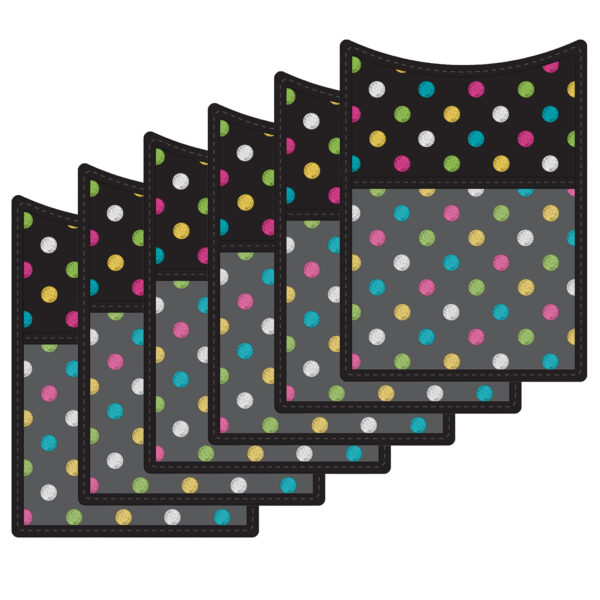 TCR20772_Superhero Chalkboard Brights Magnetic Storage Pocket, Pack of 6