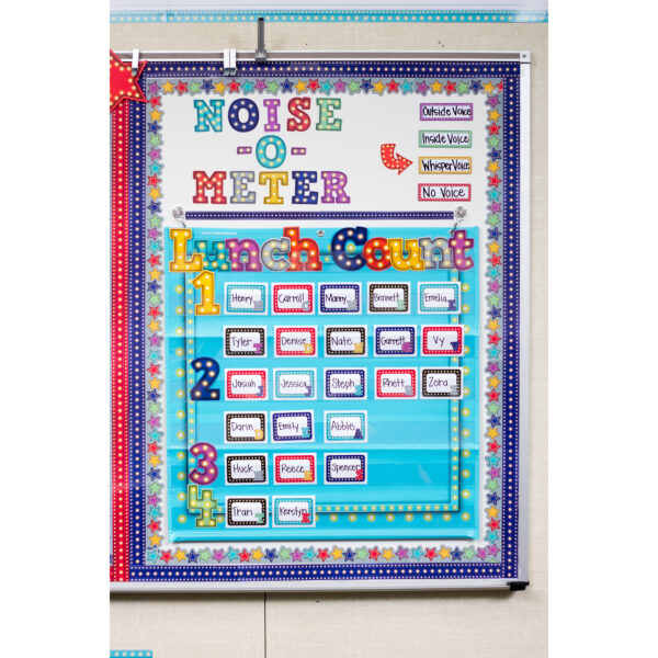 Light Blue Marquee 7 Pocket Chart (28" x 28")
