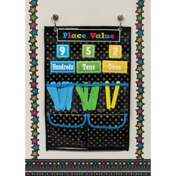 Chalkboard Brights Place Value Pocket Chart