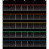 Black Storage Pocket Chart, 35 Pockets, 32.5" x 63.5"