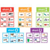 Short Vowels Pocket Chart Cards, 205 Pieces Per Pack, 2 Packs