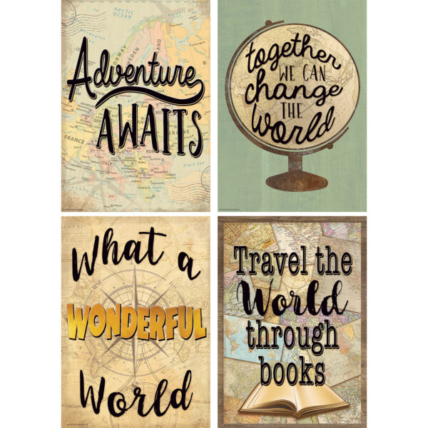 ERSTCR2088529.jpg Travel the Map Posters, 13-3-8" x 19", Set of 4