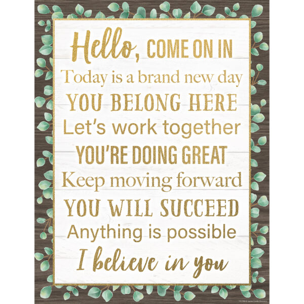 Eucalyptus Classroom Essentials Chart Pack