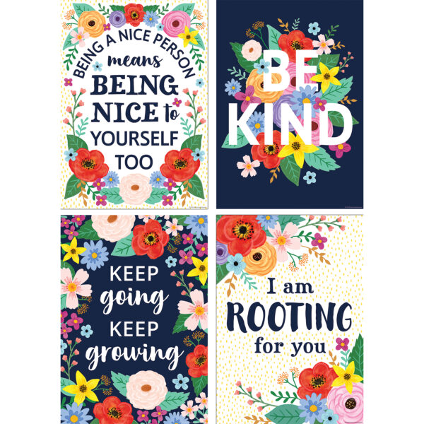 Wildflowers Positive Poster Set (4) Wildflowers Positive Posters, Set of 4