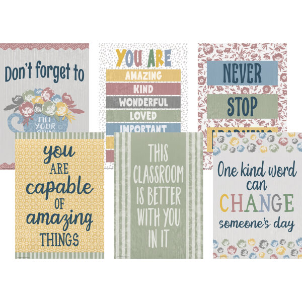Classroom Cottage Positive Poster Set (6) Classroom Cottage Positive Posters, Set of 6