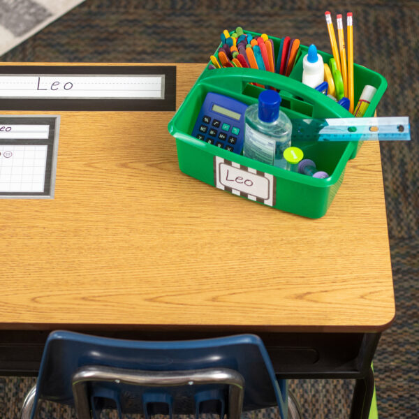 Green Plastic Storage Caddy, Pack of 6