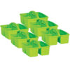 Lime Plastic Storage Caddy, Pack of 6