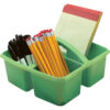 Lime Plastic Storage Caddy, Pack of 6