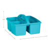 Teal Plastic Storage Caddy, Pack of 6