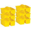 Yellow Plastic Storage Caddy, Pack of 6