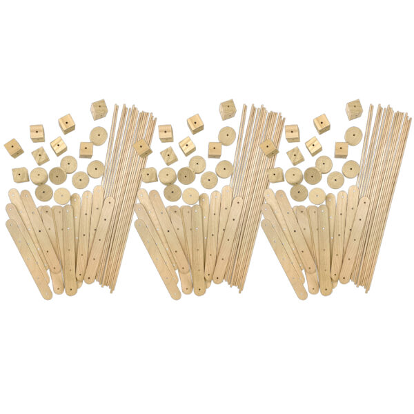 STEM Basics: Wood Construction Kit - 66 count STEM Basics: Wood Construction Kit - 66 Per Pack, 3 Packs