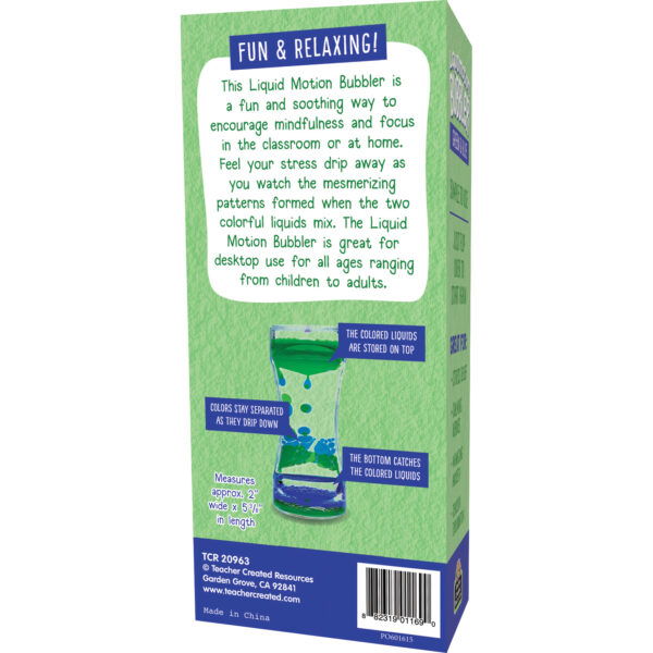 Liquid Motion Bubbler, Green & Blue, Pack of 6