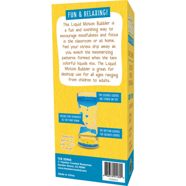 Blue & Yellow Liquid Motion Bubbler, Pack of 6