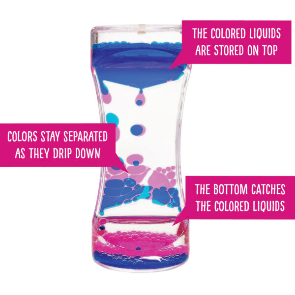 Blue & Pink Liquid Motion Bubbler, Pack of 6