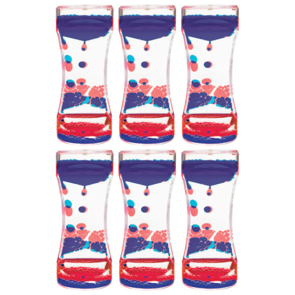 Red & Blue Liquid Motion Bubbler, Pack of 6