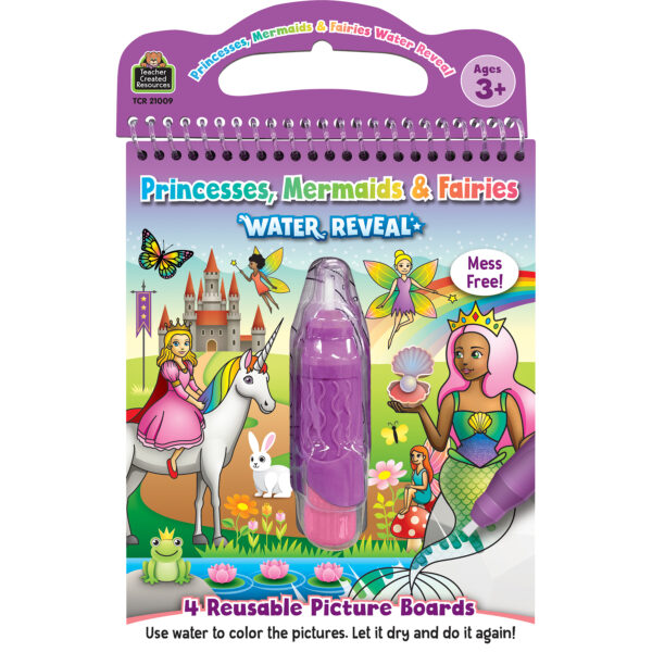 Princesses, Mermaids & Fairies Water Reveal Book, 6 Sets
