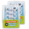 Mini Hook Magnets Mini Hook Magnets, 10 Per Pack, 2 Packs