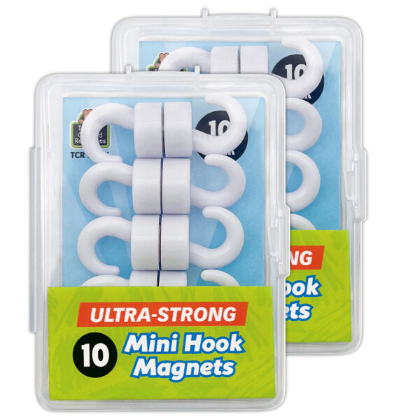 Mini Hook Magnets Mini Hook Magnets, 10 Per Pack, 2 Packs