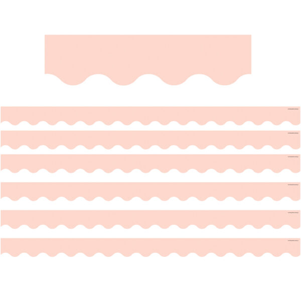 Blush Scalloped Border Trim, 35 Feet Per Pack, 6 Packs