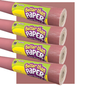 Better Than Paper Bulletin Board Roll, 4' x 12', Deep Rose, 4 Rolls